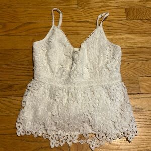 Cute White Abercrombie & Fitch Top